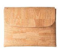 Kork-Deko Sacoche pour ordinateur portable 15,6" en liège, imperméable, anti-chocs, fermeture magnétique, durable, marron