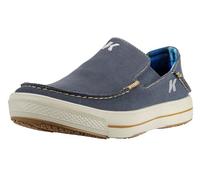 Korkers Fish Moc Brown Trout avec semelles fixes Kling-On Deck pour homme, bleu, 47 EU