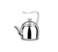 Korkmaz A053 Droppa Théière, 2 lt, acier inoxydable, non corrosif, non corrosif, poignée en acier inoxydable, base solai
