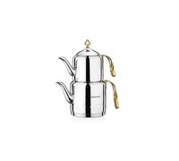 Korkmaz A212 Çintemani Théière, 2 lt, acier inoxydable, non corrosif, poignée non corrosive Poignée en acier, base solai