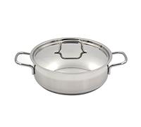 Korkmaz Alfa Series A1024 Lot de 2 cocottes peu profondes/basses en acier inoxydable 4,2 l