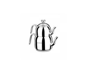Korkmaz Caydanlik A058 Droppa Mega Théière en Acier Inoxydable Compatible Induction
