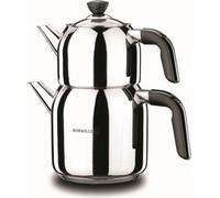 Korkmaz Kappa Set de théières 0,9L/2,0L en acier inoxydable de haute qualité - Convient pour l'induction