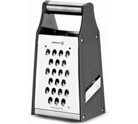Korkmaz Rendy 4-in-1 Râpe de cuisine - Râpe à quatre côtés en acier inoxydable en noir
