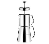 korkmaz Théière turque A225 Aqua en acier inoxydable 18/10 avec double piston français et poignées en métal, bouilloire de style Samovar avec 900 ml et 1500 ml