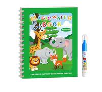Korlem Livre Coloriage Magique Korlem Cahier Réutilisable à l’Eau Sans Tache pour Enfants Livre de Dessin Éducatif Réutilisable Montessori Jouet Créatif et Ludique (Monde animal, 1)