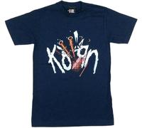 Korn Bag Pipes Image Navy Blue T Shirt New Band Merch 2000 Giant NOS T-Shirt Black L