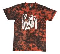 Korn T-shirt – Contour du logo du groupe – Effet délavé – Taille XL