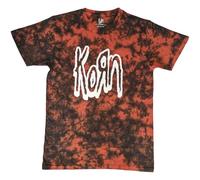 Korn Logo Outline Band Logo Dye Wash T Shirt Size XXL