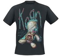 Korn New Doll Unisexe T-Shirt Manches Courtes Noir 100% Coton Regular/Coupe Standard