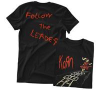 KORN Officiellement sous Licence Follow The Leader Hommes T-Shirt (Noir), Medium