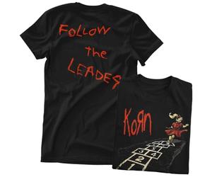 KORN Officiellement sous Licence Follow The Leader Hommes T-Shirt (Noir), Medium