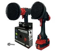 Kornely Brosse de perçage professionnelle 2 en 1 pour perceuse et meuleuse d'angle ultra rigide 15 cm Noir | Brosse de nettoyage résistante et anti-rayures pour béton, brique, pierre, métal