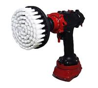 Kornely Brosse de Perceuse Premium - Extra-Souple 13 cm Blanche | Brosse de Nettoyage Anti-Rayures pour Moquette, Tissu ameublement, Cuir, Verre, Meubles et Intérieur Voiture