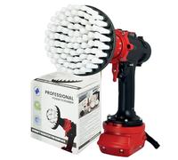 Kornely Brosse Perceuse, Extra Souple 13cm, Blanc, Voiture & Tapis | 10x plus efficace, anti-rayures, poils double densité; cuir, verre, tissus, matelas, intérieur auto; tige hex 8 mm
