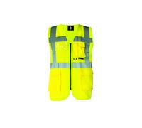 Korntex Unisexe KXMFGXL Gilet de Sécurité Multifonction avec Poches Jaune, XL EU