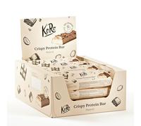 KoRo - Barre protéinée crunchy cacahuètes 12 x 60 g - Sans sucres ajoutés*- Protéinée et croustillante - Snack pratique