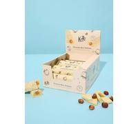 KoRo - Barre protéinée Deluxe noisettes - chocolat blanc 12 x 55 g - Riche en protéines (23 g/100 g) - Insert à la nosiette et enrobage au chocolat blanc - Sans sucre ajouté, contient des édulcorants*