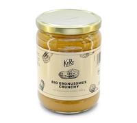 KoRo - Beurre de cacahuètes crunchy bio 500 g - Purée de cacahuètes 100% naturelle avec morceaux - Riche en protéines et en fibres - Sans sel ni sucre ajouté