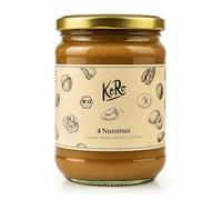 KoRo - Bio 4 Nussmus aus Cashew, Mandel, Haselnuss und Walnuss 500 g - Vegan - Ballaststoffreich - 100% Nuss - Ohne Zusätze