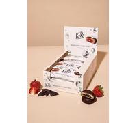 KoRo - Bouchées fraise chocolat noir bio 12 x 2 x 20 g - Avec une garniture fruitée à la fraise - Enrobé de chocolat noir - Végétalien
