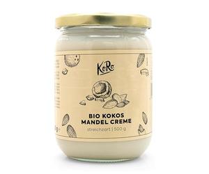 KoRo - Crème d'Amande à la Noix de Coco Bio 500 g - Note de vanille fine et douce - Source de fibres vegan et sans lactose - Utilisation polyvalente comme tartinade, garniture ou dans les desserts