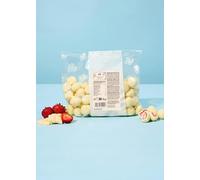 KoRo - Gefriergetrocknete Erdbeeren in weißer Schokolade 1 kg - Schoko trifft Frucht - Idealer Snack - Knackiger, weißer Schokomantel