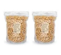 KoRo - Protéines de pois cassés en émincés 2 x 600 g - Alternative végétale sans soja riche en protéines - Texture fondante et savoureuse - Idéal pour remplacer le poulet