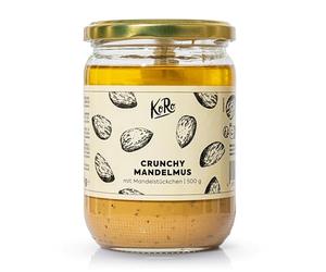 KoRo - Purée d’amandes crunchy 500 g - Texture crémeuse avec éclats d’amandes grillées - Source de protéines végétales - Parfaite en topping croustillant ou à tartiner - Sans additifs