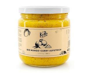 KoRo - Tartinade curry mangue bio 380 g - Pour tartiner & pour affiner les plats - Vegan & sans sucres ajoutés* - Goût fruité tropical