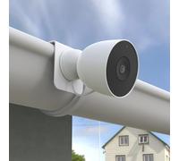 Koroao Support de montage de gouttière compatible avec caméra de sécurité filaire Google Nest Cam Outdoor 2ème génération (blanc)