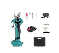 KOROBIE Sécateur électrique, Ciseaux électriques sans Brosse de Taille 45mm 4 Vitesses Ciseaux Batterie 500W 18V for l'élagage Branche d'arbuste verger pour l'élagage des Branches d'arbres(Option 2)