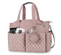 Korolev Sac d'infirmière pour le travail, sac fourre-tout d'infirmière, sac d'allaitement avec plusieurs poches pour infirmière et femme qui travaillent, Rose, L, Moderne