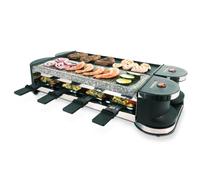 Korona 45071 Raclette rotative pour 8 personnes - Plaque de cuisson antiadhésive - Pierre naturelle - Câble extra long - Accessoires inclus