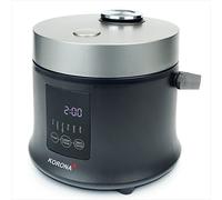 Korona 58011 Cuiseur à riz numérique et cuiseur vapeur avec fonction maintien au chaud | Marmite amovible | Écran LED avec boutons tactiles | Minuterie 24 heures | Avec gobelet doseur et cuillère à riz