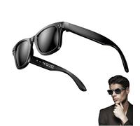 Korons Lunette Connectée Lunettes Connectées avec Assistant Vocal IA Reconnaissance Intelligente Caméra HD Bluetooth Smart Glasses Idéales pour Travail et Voyage (Lunettes de Soleil)