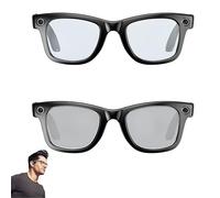Korons Lunette Connectée Lunettes Connectées avec Assistant Vocal IA Reconnaissance Intelligente Caméra HD Bluetooth Smart Glasses Idéales pour Travail et Voyage (Photochromique)