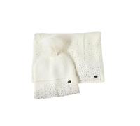 Koroshi Bonnet et écharpe pour femme, blanc, Taille Unique
