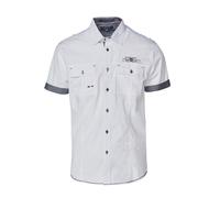 KOROSHI Chemise bleu foncé / blanc, Taille S