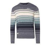 KOROSHI Pull-over bleu marine / bleu cyan / bleu chiné / blanc, Taille L