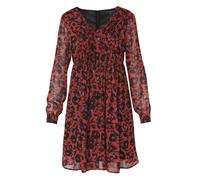 KOROSHI Robe bleu / rouge / noir, Taille 44