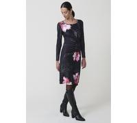 KOROSHI Robe rose clair / noir / blanc, Taille 36