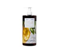 KORRES Basic Lemon Gel douche à l'extrait de sauge purifiant, avec un délicieux parfum de basilic frais et d'accord d'agrumes pétillant, testé dermatologiquement, végétalien, sans silicone et sans