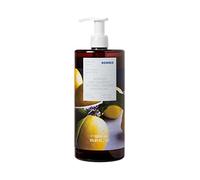 KORRES Basic Lemon Gel douche revitalisant de taille XXL, avec un délicieux parfum de basilic frais et d'accord d'agrumes pétillant, Jumbo Size, végétalien, 1 l