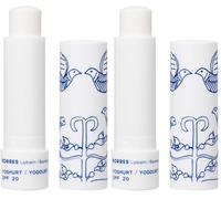 Korres Baume Lèvres Protection Solaire Spf20 Stick Nourrissant/Protecteur Yoghourt (Lot de 2)