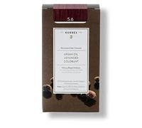 KORRES Coloration Permanente aux Extraits Végétaux Couvre 100% des Cheveux Blanc sans Ammoniaque/PPD, 5.6 Châtain Clair Magenta