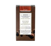 KORRES Coloration Permanente aux Extraits Végétaux Couvre 100% des Cheveux Blancs sans Ammoniaque/PPD 77.44 Blond Cuivré Intense