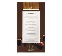 KORRES - Coloration Permanente aux Extraits Végétaux - Couvre 100% des Cheveux Blancs - Sans Ammoniaque, Sans PPD - 7.3 Blond Doré