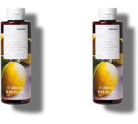 Korres Gel Douche Naturel À L`Aloès Ph Neutre Nettoyant Doux Hydrate Senteur Basilic Citron 250 Ml (Lot De 2)