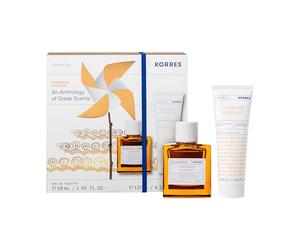 KORRES Kumquat Cashmere Coffret cadeau avec eau de toilette 50 ml et lait corporel 125 ml Parfum oriental, doux et chaud, végétalien